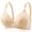 Beige BG36, variant on YLOMAY Woman's Bras Underwear Woman Back Snaps No Underwire Bras Solid Color Ventilate Brassiere Loose Everyday Wear Beige 36
