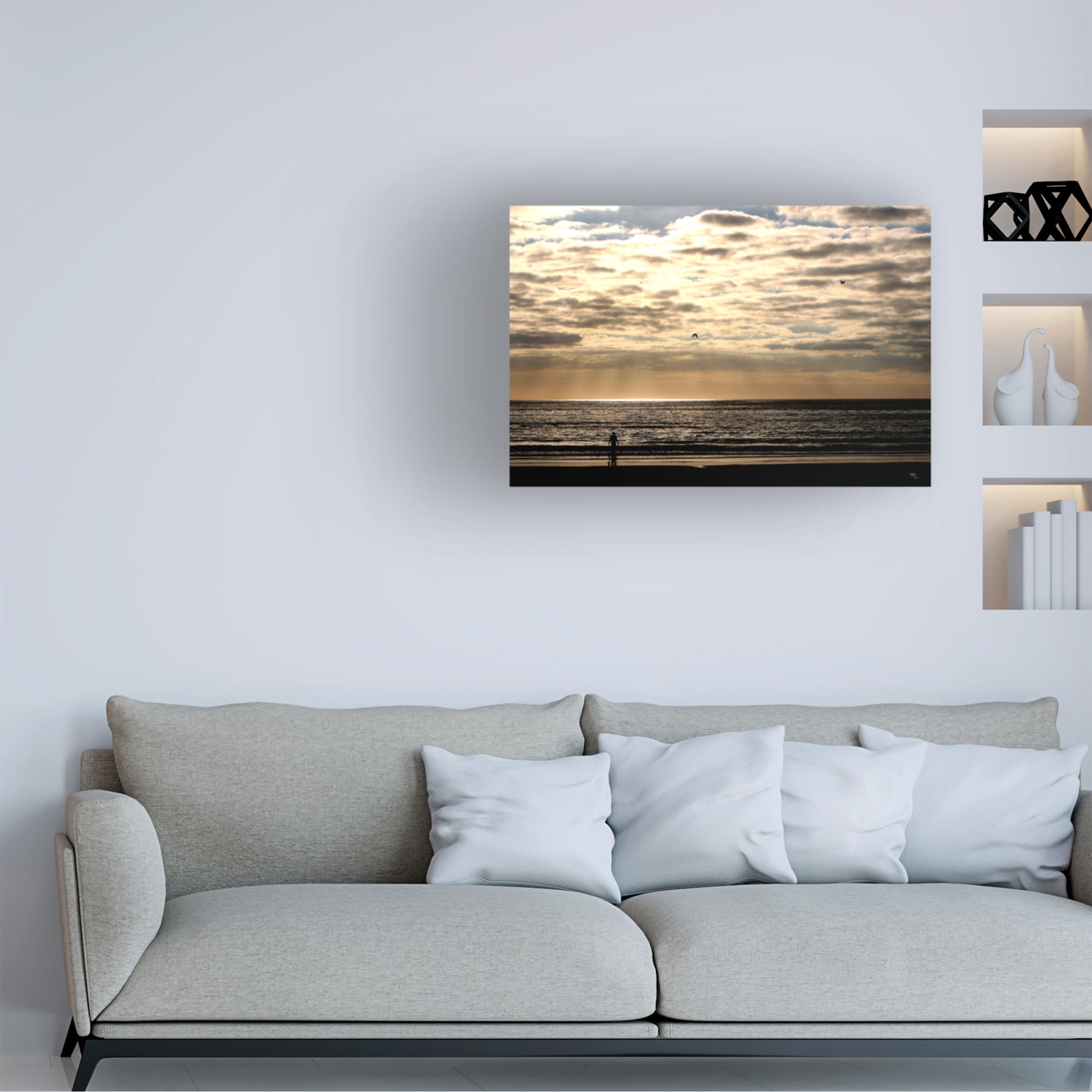 Canvas Wall Art - DANE 'Beaches 3' Wall Art for Living Room, Bedroom, or Office Décor by Trademark Fine Art - 19 x 12 Inches