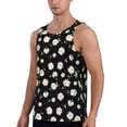 thumbnail image 2 of Fotbe Daisies Flowers Pattern Men's Quick Dry Workout Tank Top Gym Muscle Tee Fitness Bodybuilding Sleeveless T Shirt Breathable Workout Shirt-, 2 of 9