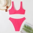 thumbnail image 5 of Sngxgn Set for Women Bathing Suit High Waisted V Neck Two Pieces Swimsuit(Hot Pink,S), 5 of 5