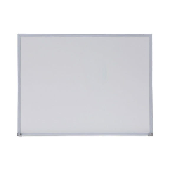 Universal UNV43622 24 in. x 18 in. Melamine Dry Erase Board with Anodized Aluminum Frame - White Surface