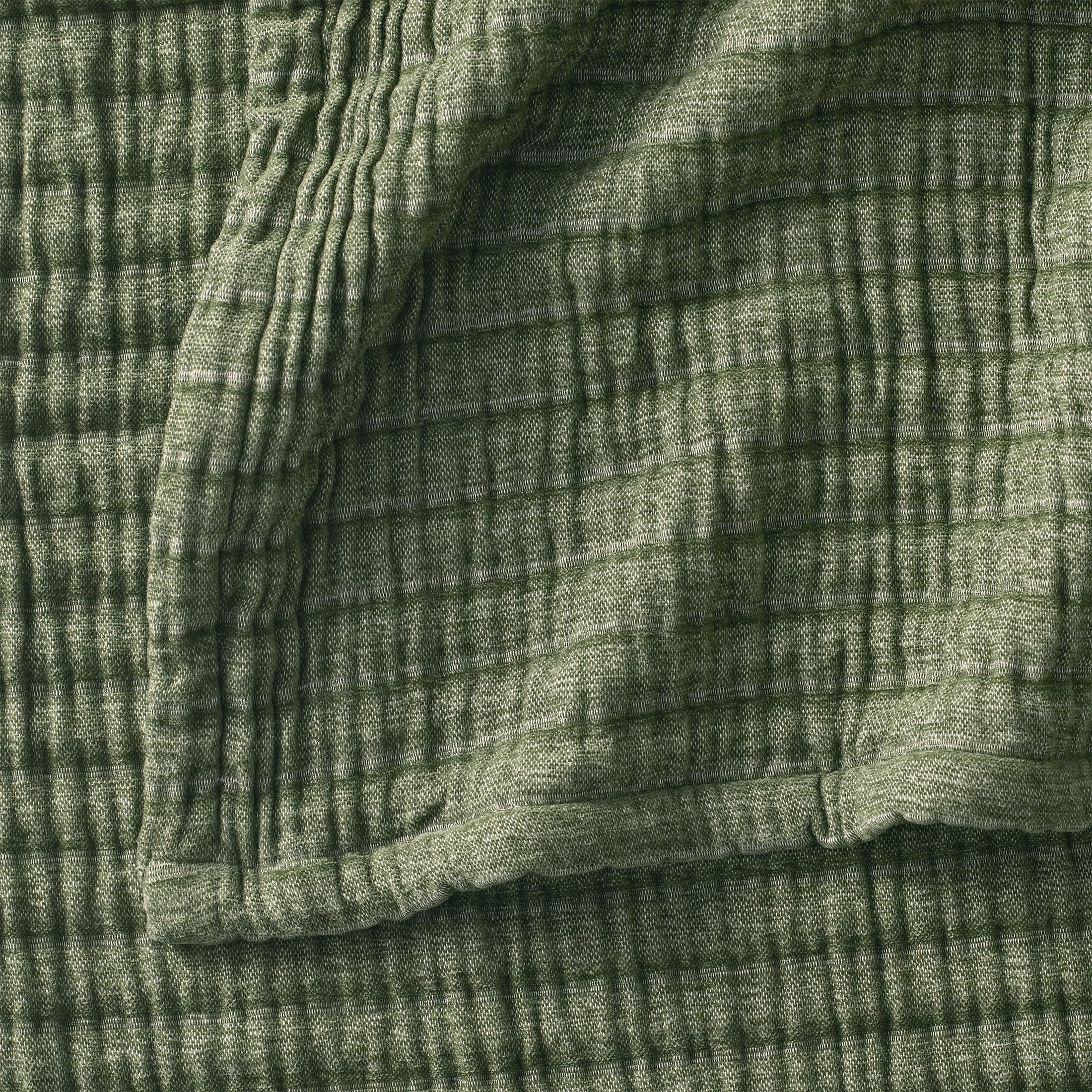 Better Homes & Gardens Cypress Green Chenille Gauze Bed Blanket, Full/Queen Size, 90 x 92 in