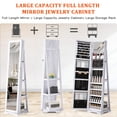 thumbnail image 2 of Lvifur 360° Rotating Jewelry Armoire with Full-Length Mirror,Lockable Mirror Jewelry Organizer,Mirror with Jewelry Storage, 2 of 7