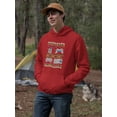 thumbnail image 2 of Smartprints Mens Graphic Hoodie Red - Retro Gaming Christmas Cotton Blend Classic Fit, 2 of 4