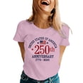 thumbnail image 3 of ibiyuan 250th Anniversary Usa Shirt T Shirts for Women Crewneck 250th Anniversary Usa Short Sleeve Shirts Independence Day Women Shirts Casual Fashion Funny Tops, 3 of 5
