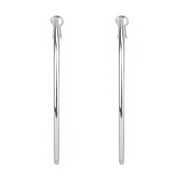 Time and Tru Adult Womens Silver Tone Large Metal Hoop Earring