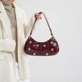 thumbnail image 3 of Bolsos con tachuelas Bolso de hombro PU Cuero Y2K Bolsa de axilas para mujeres (rojo), 3 of 9