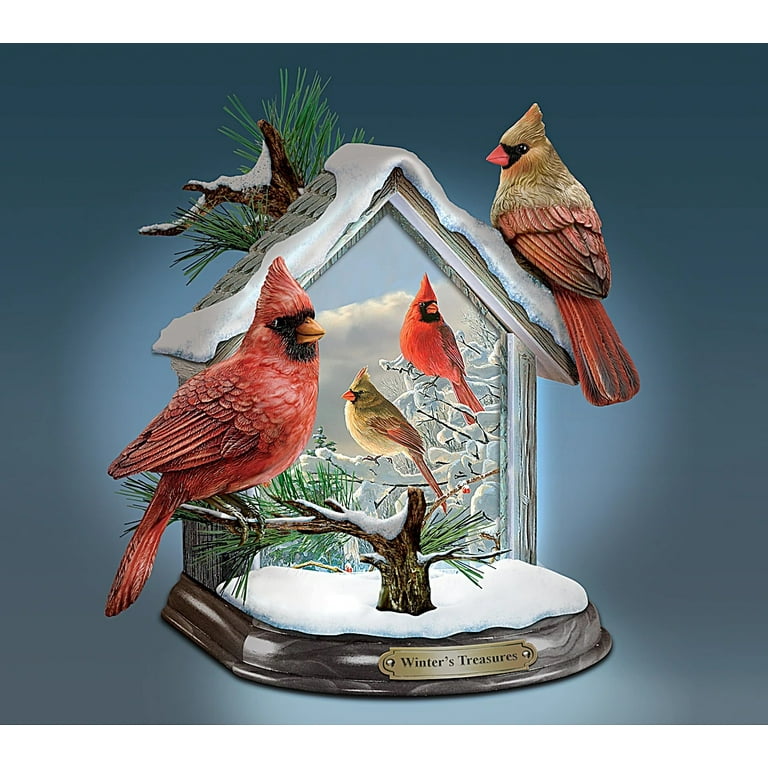 Bradford Exchange Winter's Treasures Cardinals Sculpture