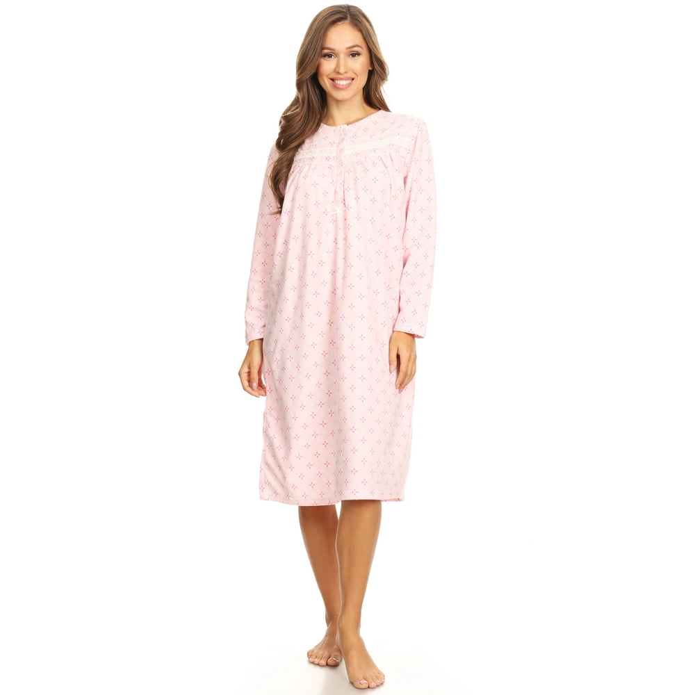 Lati Fashion 4028 Fleece Womens Nightgown Sleepwear Pajamas Woman