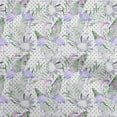 thumbnail image 1 of oneOone Cotton Cambric Medium Purple Fabric Tropical Flamingo Quilting Supplies Print Sewing Fabric By The Yard 56 Inch Wide, 1 of 4