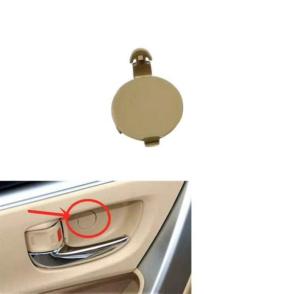 Car Inner Door Handle Plug Cap Cover Beige For Toyota Corolla 2014-2018 Plastic