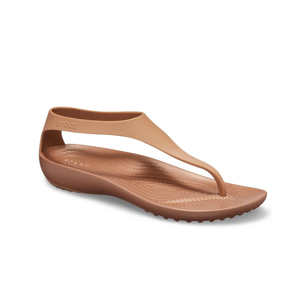 crocs serena flip bronze