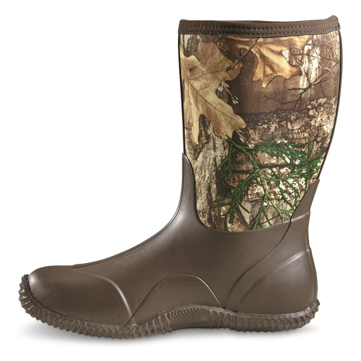 Guide gear men's high camo bogger rubber boots sale