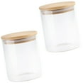 thumbnail image 4 of AMERTEER 2pcs Glass Storage Jars Kitchen Sealed Containers with Bamboo Lid (250ML), 4 of 6