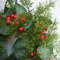 thumbnail image 5 of Wreath Small Holly Leaves Red Berries Door And Window Front Door Winter Wreath Primitive Wreaths for Front Door Nautical Door Wreath Fall Wreath Valentine's Wreath Door Wreaths for Front Door outside, 5 of 9