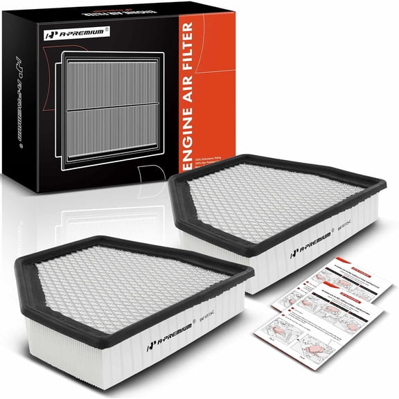 A-Premium 2-PC Engine Air Filter Compatible with Chevrolet Captiva Sport 2012-2015 & Saturn Vue 2008-2010, 2.5L 3.0L, Flexible Panel, Replace# 96815102