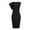 Black, variant on TJAZFJPA Linen Dresses Temperament V Neck Ruffle Sexy Fashion Bag Dress Knit Dresses for Women Pleated Dress for Women