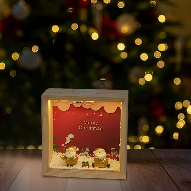 Luces Navideñas de Noche para Dormitorio, Decoración Del Hogar, Adorno de Luz Nocturna, Adorno Acrílico, Regalo Navideño, Decoración para Sala de Estar, Dormitorio U Oficina.