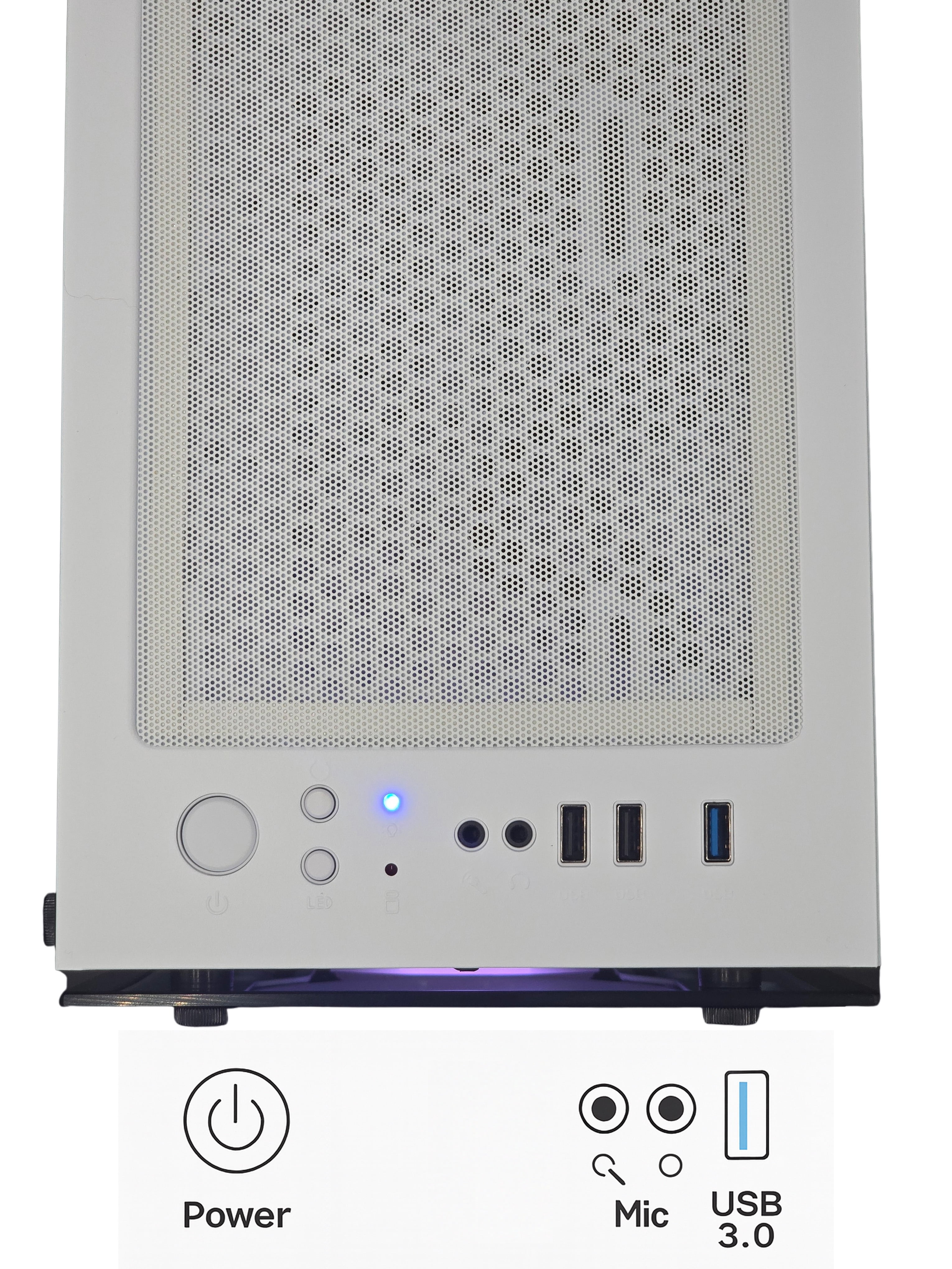 Axiom Gaming® Whiteflare Gaming PC Desktop – AMD Ryzen 5, 16GB DDR4, 512GB SSD, GTX 1060 6GB, WiFi, Windows 11 Home