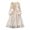 Beige, variant on HAORUN Women Floral Sequins Dress Lace Long Puff Sleeve Gown Midi A-line Elegant