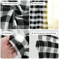 thumbnail image 5 of TSV 2pcs Black and White Buffalo Plaid Kitchen Valance Curtains, Checkered Cafe Valance for Window Treatment, Curtains Rod Pocket Valances for Farmhouse Window, 52 x 16'', 5 of 5