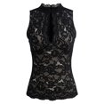 thumbnail image 4 of Rhuody Women'S Tops, Tees & Blouses Sleeveless Elegant Hollow Lace Front Tank Tops Retro Women Clothing Black, 4 of 5