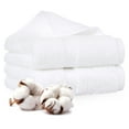 thumbnail image 3 of PiccoCasa 750GSM 100% Cotton Hand Towel for Bathroom, Set of 2 White, 3 of 7