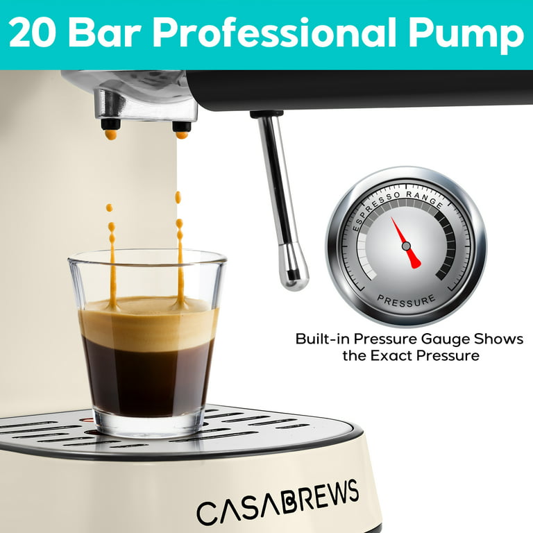 CASABREWS 20 Bar Espresso Machine, Compact Espresso Maker with