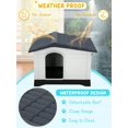 thumbnail image 3 of Indoor Outdoor Dog House Big Dog House Plastic Dog Houses For Small Medium Large Dogs 26 Inch High All Weather Dog House With Base Support House With, 3 of 5