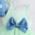 thumbnail image 5 of DGMIOCS Toddler Girl 3-Piece Set,Flower Tulle Dress Set,Sleeveless Cropped Jacket,Floral Tulle Dress,Toddler Girl Headband Set Light Green 18-24 Months, 5 of 9