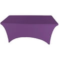 thumbnail image 4 of Gowinex Purple 6ft Open Back Spandex Fitted Stretch Tablecloth Table Cover, 4 of 6
