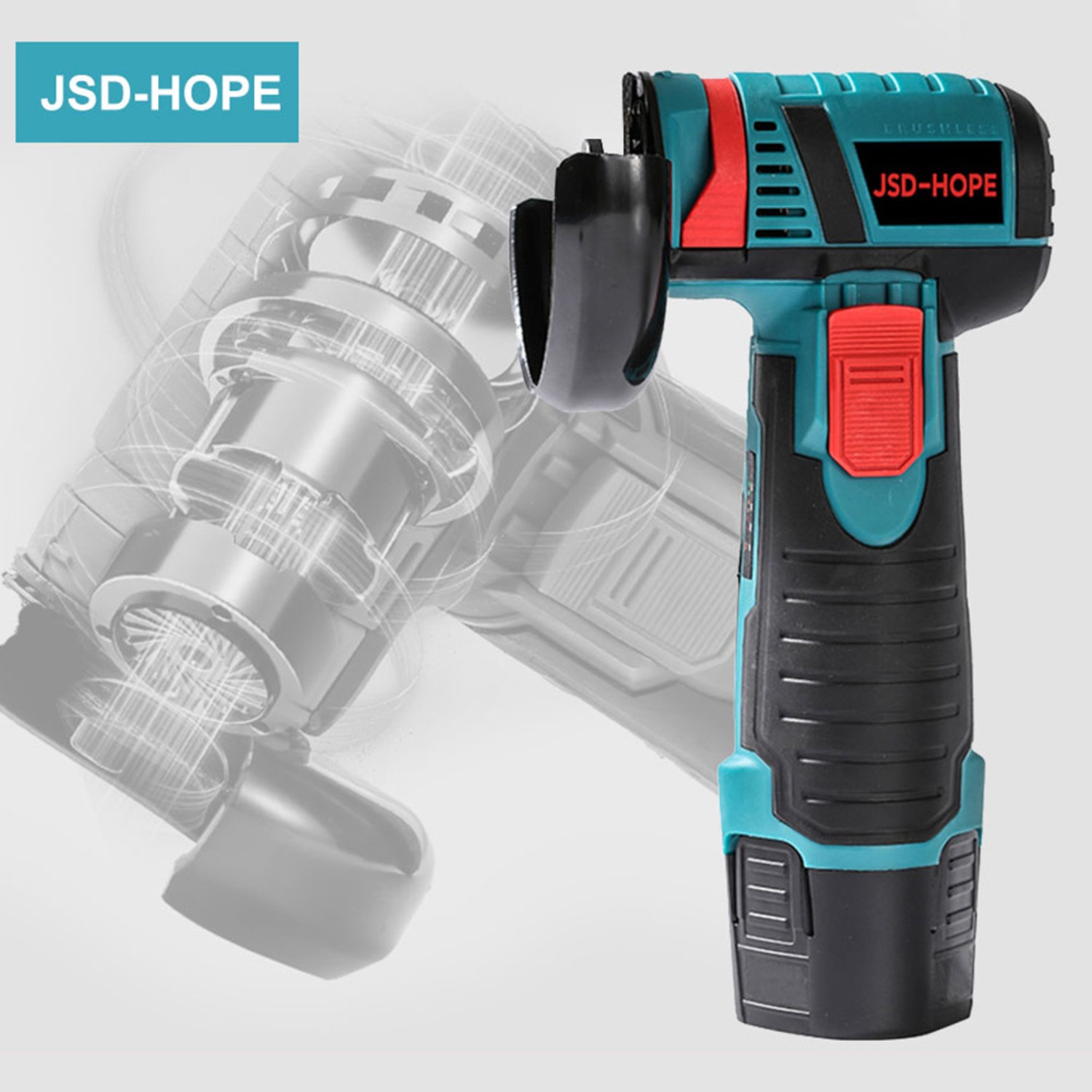 12V Mini Cordless Angle Grinder-Brushless Lithium-Ion Grinding Polishing Tool, Compact&Lightweight for Detailed Work in Metal, Wood, DIY