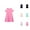 Hot Pink, variant on Minimalist Crew Neck Short Sleeve Dress – Basic Comfort Gown Ages 3-12, Preschool & Play Outfit, Simple Pair Alongside Pink Dress for Girls Ensemble