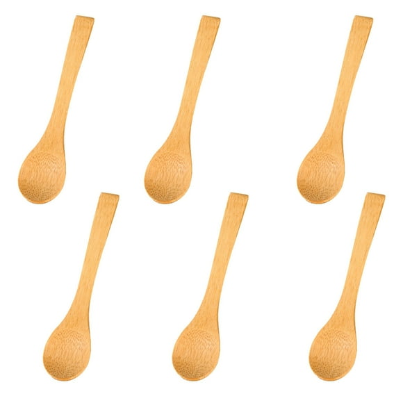 asddcavvf Spoon Coffee Spoon Spoon Jam Spoon Wooden Spoon Manual Spoon Spoon round Dining Table for 4 Set