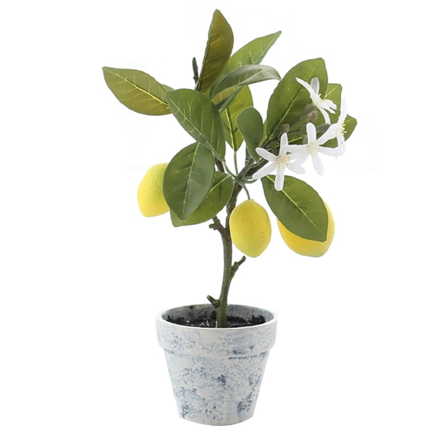 Coofit Artificial Potted Plant Decorative Lovely Lemon Home Decor Plant Fake Plant