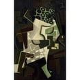 thumbnail image 2 of Juan Gris 11x14 Gold Ornate Wood Frame and Double Matted Museum Art Print Titled - Compotier and Checkered Tablecloth (Fruit Dish on Has Checkered Tablecloth) (1917), 2 of 4