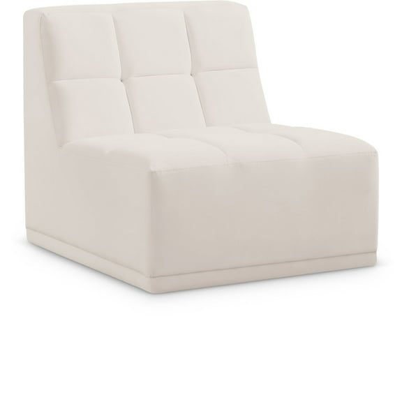 Meridian Furniture Relax Cream Velvet Armless Chair