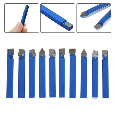 

Fule 10Pcs 1/4 carbide tip tilting tool bit set welding turning tool bed turning tool