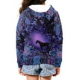 thumbnail image 4 of Uourmeti Art Flowers Design Horse Youth Athletic Sweatshirt Zip Up Hooded Long Sleeve with Pockets Sports Jacket for Gym Size 14-16, 4 of 7