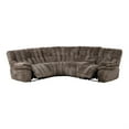 thumbnail image 2 of Furniture of America Bello Brown Fabric Power Reclining Sectional with USBs, 2 of 20