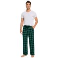 thumbnail image 6 of Hanerdun Plaid Sleep Pajama Pants for Men PJ Lounge Bottoms with Pockets Nightwear Green S, 6 of 7