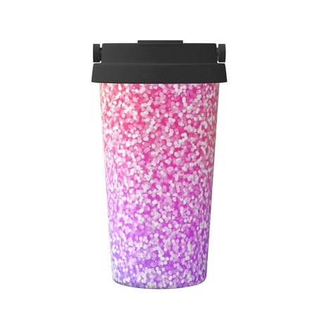 

Vsdgher Colorful Glitters Coffee Mug Pobtable To Stainless Steel Coffee Tumbler Coffee Cups with Lids Thermos for Hot and Cold Drink
