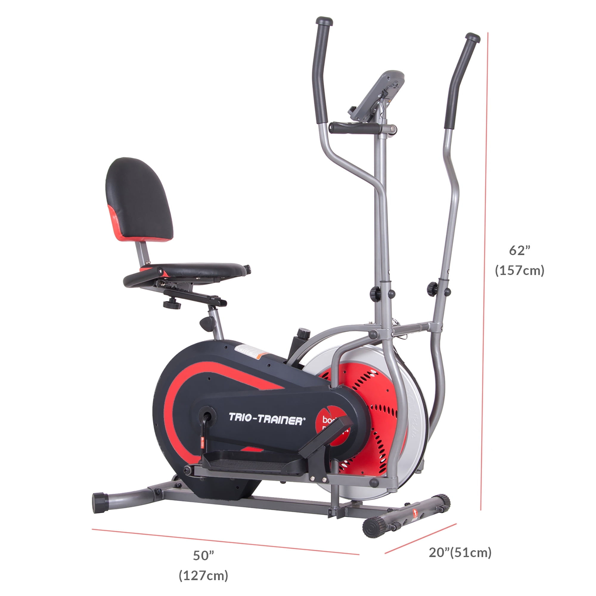 Body Flex Sports Body Power Trio Trainer 3 In 1 Elliptical Bike Machine