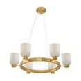 thumbnail image 4 of Isla Blanca 6-Light Chandelier in Warm Brass by Breegan Jane, 4 of 6