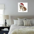 thumbnail image 6 of Christmas Dog  English Bulldog Wearing Santa Hat Holding Christmas Bell, Animals Seasons Framed Art Print Wall Art by Willee Cole Sold by Art.Com, 6 of 6