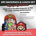 thumbnail image 3 of Conjunto de mochila 4 piezas Super Mario Bros Bolsa escolar con bolsillos delanteros y laterales Bolsa de almuerzo con botella de agua y juguete Squish Ball Nintendo, 3 of 3