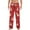 ZC Red, variant on Mens Xmas Pj Pants Elastic Waist Christmas Print Holiday Casual Pants Bottoms Celebrating Xmas Gifts Loose Fit Sleepwear for Men White L