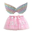 thumbnail image 4 of MEZZALL Toddler Kids Girls Ballet Skirts Birthday Holiday Party Dance Skirt With Wing Outfits Soft Baby Wear, 4 of 4