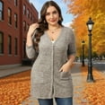 thumbnail image 2 of AviBest Plus Size Cardigans for Women Lightweight Long Sleeve Open Front Button Up Fall Thin Cardigans with Pockets, 1XL-5XL, 2 of 6