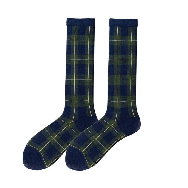 Nvzi 3 pares de calcetines casuales de tubo de algodón hasta la rodilla para mujer, calcetines largos hasta la rodilla de punto sólido, regalo para toda la temporada, elásticos, suaves (A21)